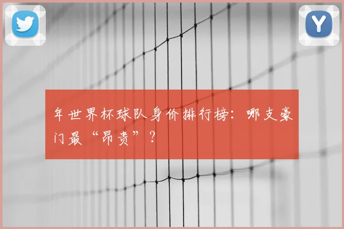 年世界杯球队身价排行榜：哪支豪门最“昂贵”？